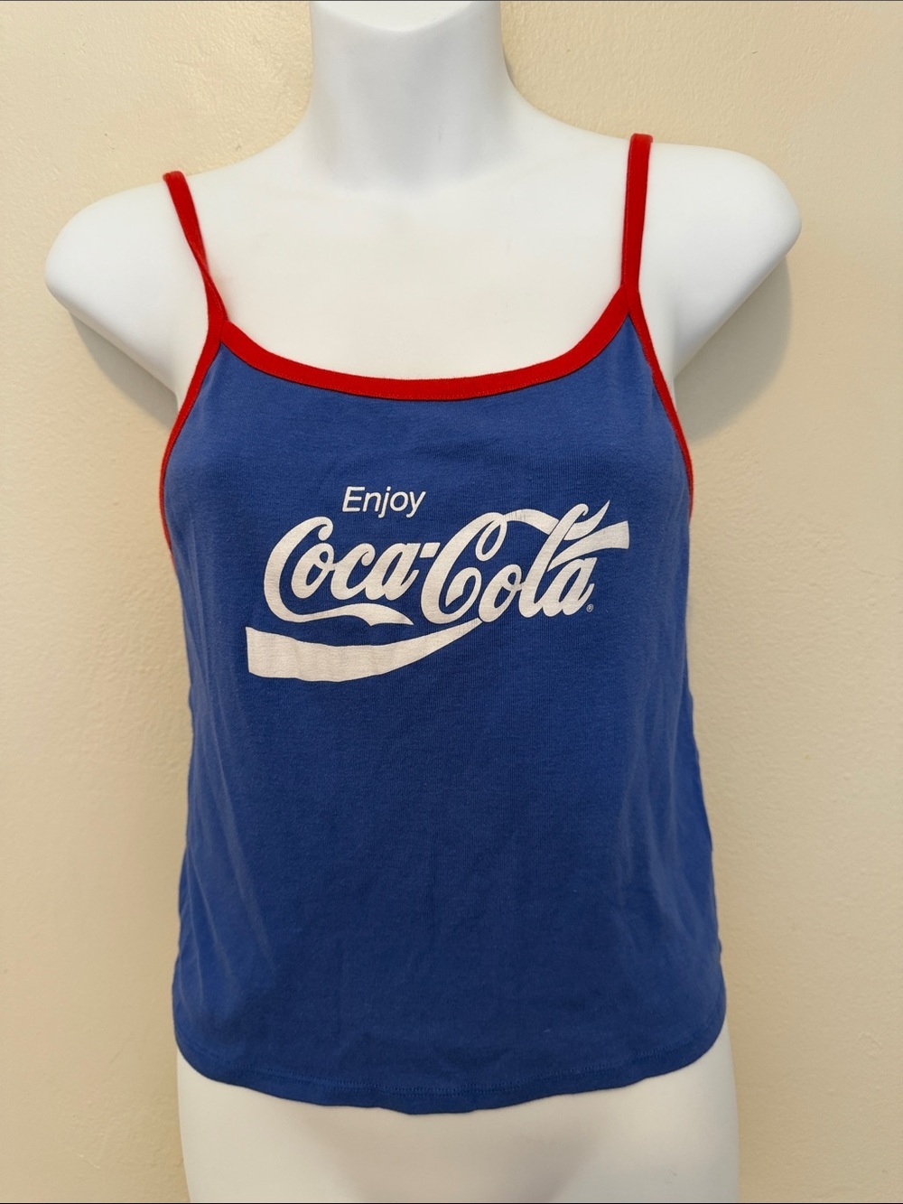 Coca Cola Blue Camisole with Red Trim and White Logo